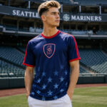 Unisex Seattle Mariners Stars & Stripes Soccer 2026 Graphic Shirt for Sports Fans