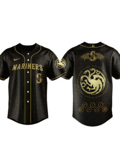 Unisex Seattle Mariners x House Of The Dragon 2026 Black Baseball Jersey for Baseball Fans