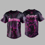 Unisex Seattle Mariners x K-Pop Demon Hunters Night 2026 Saja Boys Baseball Jersey for Baseball and K-Pop Fans