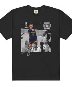 Unisex Sophie Cunningham Indiana Fever Pointing Meme Straight Outta Indiana Signature Graphic Shirt for Basketball Fans