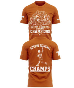 Unisex Texas Longhorns NCAA Baseball Austin Regional 2026 Champions Graphic Shirt for College Sports Fans