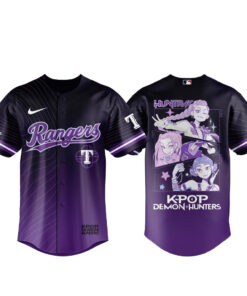 Unisex Texas Rangers K-Pop Demon Hunters 2026 Game On Baseball Jersey for Baseball and K-Pop Fans