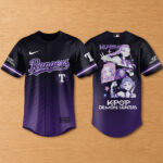 Unisex Texas Rangers K-Pop Demon Hunters 2026 Game On Baseball Jersey for Baseball and K-Pop Fans