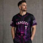 Unisex Texas Rangers x K-Pop Demon Hunters Night 2026 Saja Boys Baseball Jersey for Baseball and K-Pop Fans