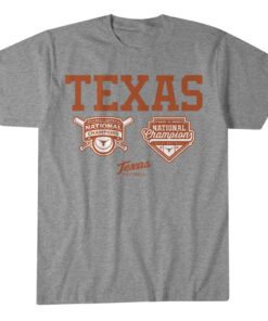 Unisex Texas Softball Back To Back Champions Logos Graphic Shirt for College Sports Fans
