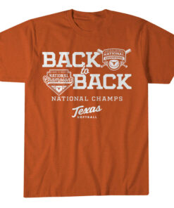 Unisex Texas Softball Back To Back National Champions Graphic Shirt for College Sports Fans