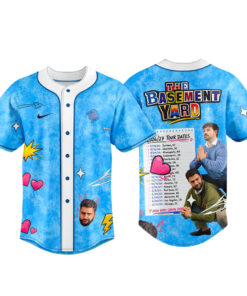 Unisex The Basement Yard Live 2026 Tour Date Baseball Jersey for Podcast Fans