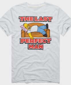 Unisex The Simpsons Homer The Last Perfect Man Graphic Shirt for Cartoon Fans