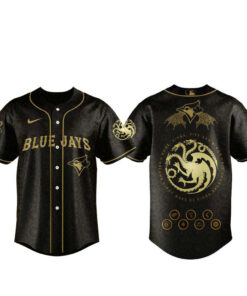 Unisex Toronto Blue Jays x House Of The Dragon 2026 Black Baseball Jersey for Baseball Fans