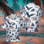 Unisex USA 1776-2026 Bald Eagle And Flag America 250 Patriotic Hawaiian Shirt for Patriotic Fans