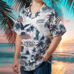 Unisex USA 1776-2026 Bald Eagle And Flag America 250 Patriotic Hawaiian Shirt for Patriotic Fans