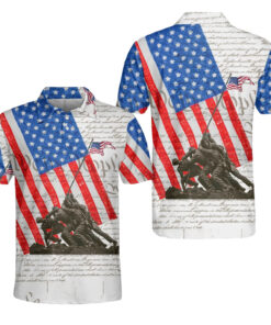 Unisex USA 250 Years Of Independence 4th Of July Patriotic Graphic Polo Shirt for Patriotic Fans