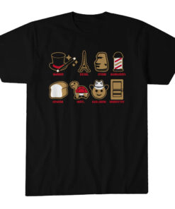 Unisex Vegas Golden Knights Emoji Stars Graphic Shirt for Hockey Fans