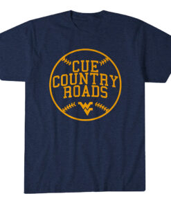 Unisex West Virginia Baseball Cue Country Roads Graphic Shirt for College Sports Fans