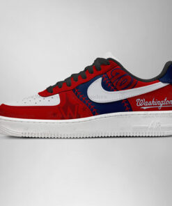 Washington Nationals Major League Baseball Version 2026 Graphic Air Force 1 Shoes Sneakers for Baseball Fans