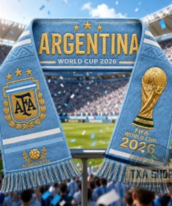 Unisex Argentina Global Soccer Event 2026 Graphic Scarf for Soccer Fans