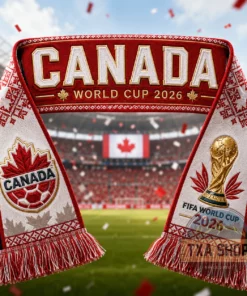 Unisex Canada Global Soccer Event 2026 Graphic Scarf for Soccer Fans
