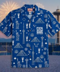 Unisex Global Soccer Event 2026 USA Mexico Canada Graphic Hawaiian Shirt for Soccer Fans
