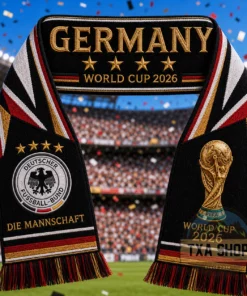 Unisex Germany Global Soccer Event 2026 Graphic Scarf for Soccer Fans