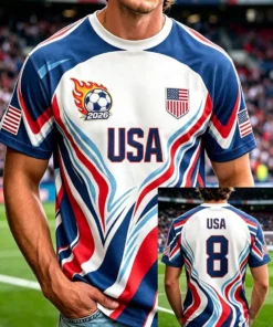Unisex USA Global Soccer Event 2026 Fan Gift Ideas Graphic Shirt for Soccer Fans