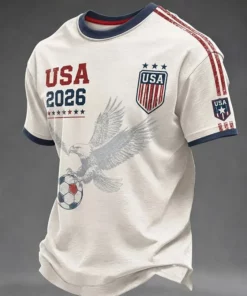 Unisex USA Global Soccer Event 2026 World Soccer Graphic Shirt for Soccer Fans