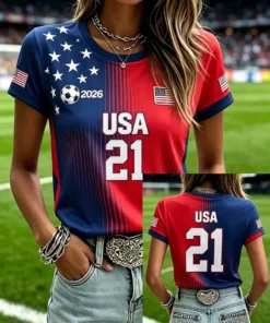Unisex USA Global Soccer Event 2026 Soccer Lovers Graphic Shirt for Soccer Fans