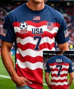 Unisex USA Global Soccer Event 2026 Fan Gift Graphic Shirt for Soccer Fans