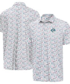 Unisex Los Angeles Rams White America 250 Freedom Graphic Polo Shirt for Football Fans