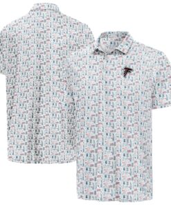 Unisex Atlanta Falcons White America 250 Freedom 2026 Graphic Polo Shirt for Football Fans