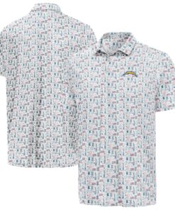 Unisex Los Angeles Chargers White America 250 Freedom 2026 Graphic Polo Shirt for Football Fans