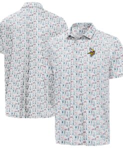 Unisex Minnesota Vikings White America 250 Freedom 2026 Graphic Polo Shirt for Football Fans