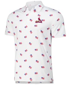 Unisex St. Louis Cardinals White 2026 Americana Graphic Polo Shirt for Baseball Fans