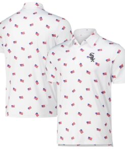 Unisex Chicago White Sox White 2026 Americana Graphic Polo Shirt for Baseball Fans