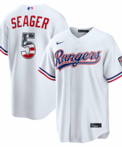 Unisex Texas Rangers Corey Seager White USA 250 Fourth of July Home Graphic Baseball Jersey for Baseball Fans