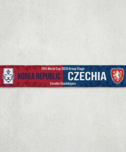 Global Soccer Event 2026 Korea Republic Vs Czechia Football Scarf Commemorative Print