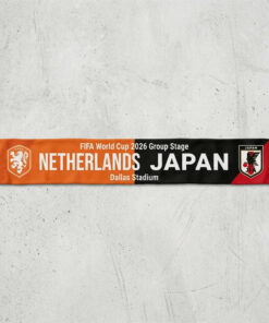 Global Soccer Event 2026 Netherlands Vs Japan Football Scarf Vibrant Print