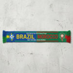 Global Soccer Event 2026 Brazil Vs Morocco Football Scarf National Crests