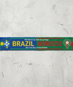 Global Soccer Event 2026 Brazil Vs Morocco Football Scarf National Crests
