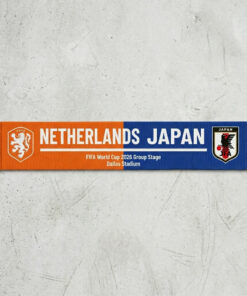 Global Soccer Event 2026 Netherlands Vs Japan Football Scarf Two Sided