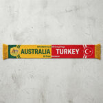 Global Soccer Event 2026 Australia Vs Turkey Football Scarf National Crests