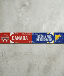Global Soccer Event 2026 Canada Vs Bosnia And Herzegovina Football Scarf Toronto Edition