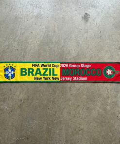 Global Soccer Event 2026 Brazil Vs Morocco Football Scarf Contrast Color