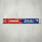 Global Soccer Event 2026 Canada Vs Bosnia And Herzegovina Football Scarf Fringed Ends