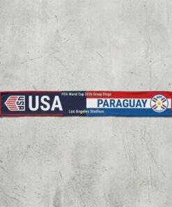 Global Soccer Event 2026 Usa Vs Paraguay Football Scarf Dual Colors