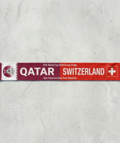 Global Soccer Event 2026 Qatar Vs Switzerland Football Scarf Group Stage