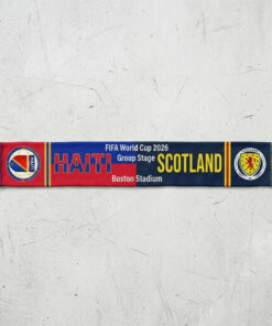 Global Soccer Event 2026 Haiti Vs Scotland Football Scarf Fringed Edge