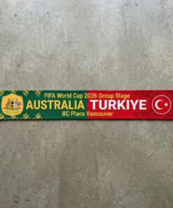 Global Soccer Event 2026 Australia Vs Turkey Football Scarf Symmetrical Layout