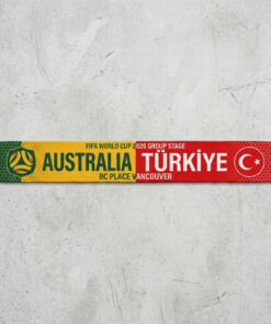 Global Soccer Event 2026 Australia Vs Turkey Football Scarf Red Green