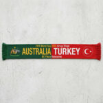 Global Soccer Event 2026 Australia Vs Turkey Football Scarf Split Design