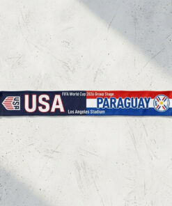 Global Soccer Event 2026 Usa Vs Paraguay Football Scarf Vibrant Print